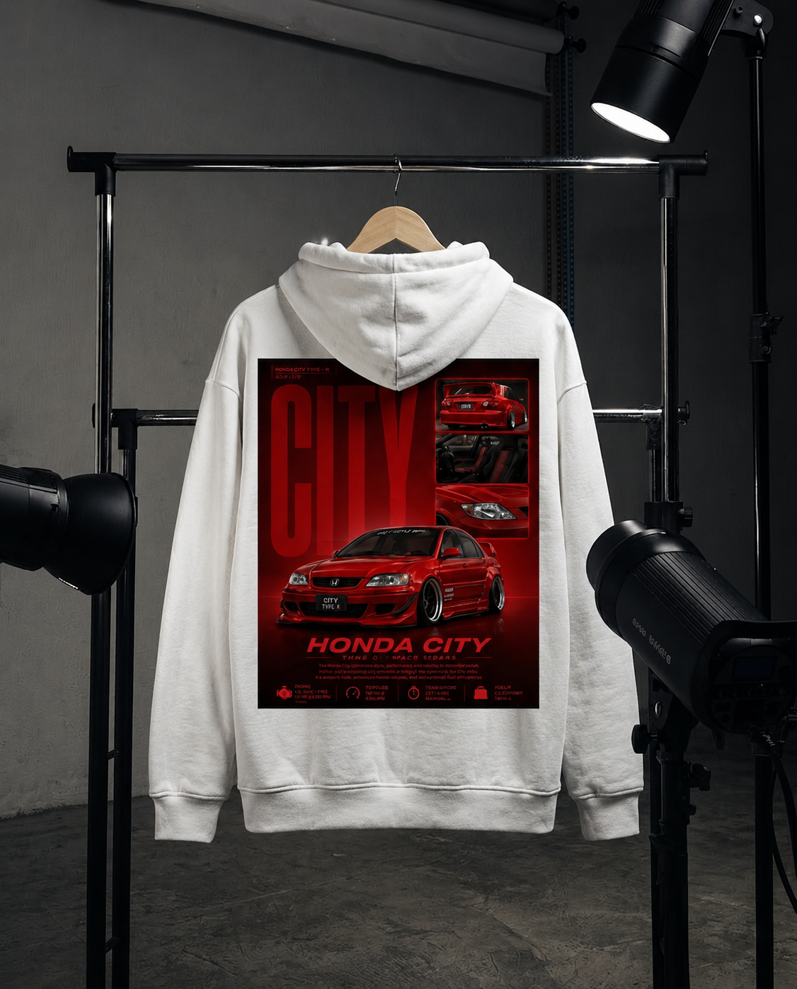 Custom honda city hoodie